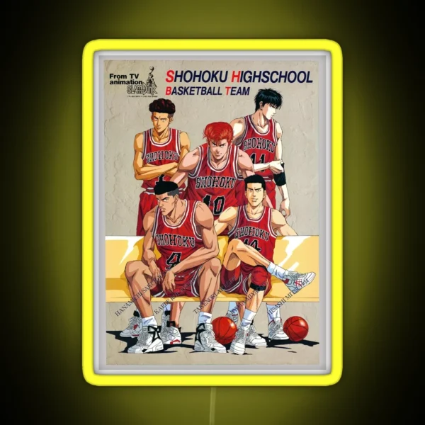 Slam Dunk Shohoku Team RGB Neon Sign