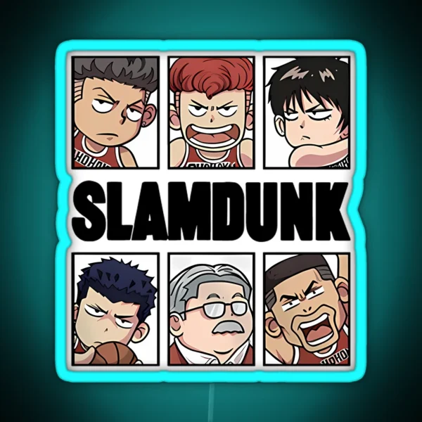 Slam Dunk The Animated Roster RGB Neon Sign