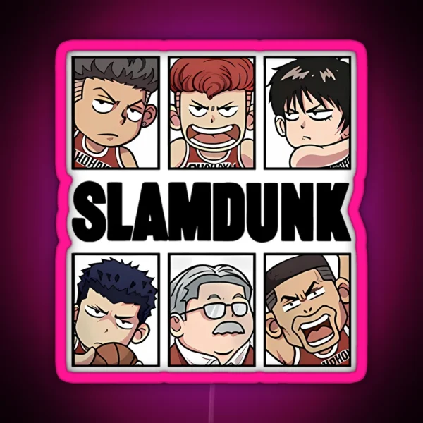 Slam Dunk The Animated Roster RGB Neon Sign