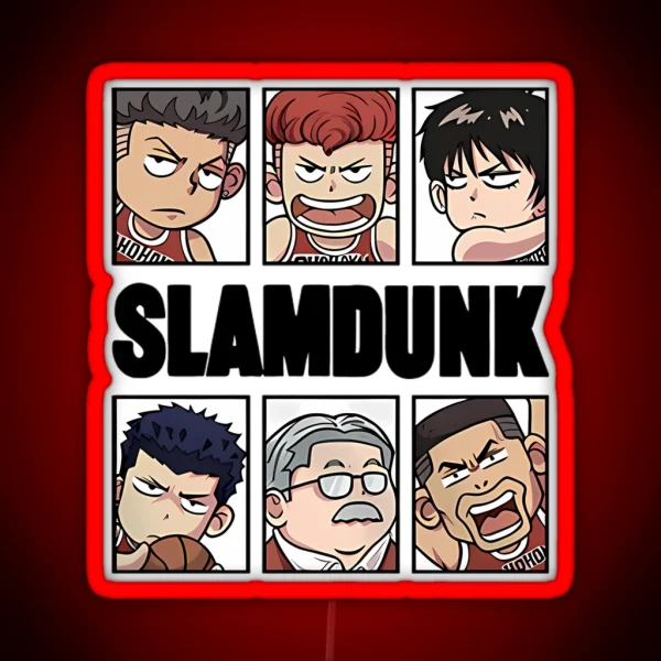 Slam Dunk The Animated Roster RGB Neon Sign