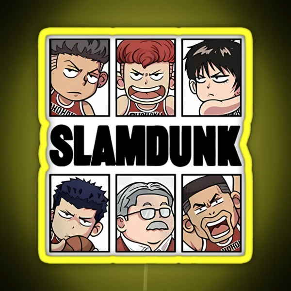 Slam Dunk The Animated Roster RGB Neon Sign