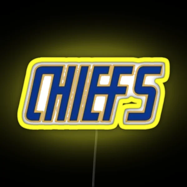 Slap Shot Charlestown Chiefs Hanson Brothers White RGB Neon Sign