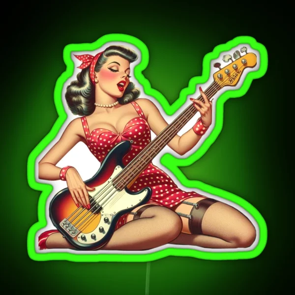Slappin Bass Pin Up RGB Neon Sign