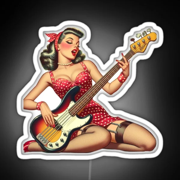 Slappin Bass Pin Up RGB Neon Sign