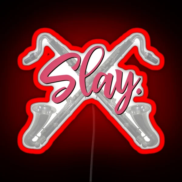 Slay Bass Clarinet RGB Neon Sign