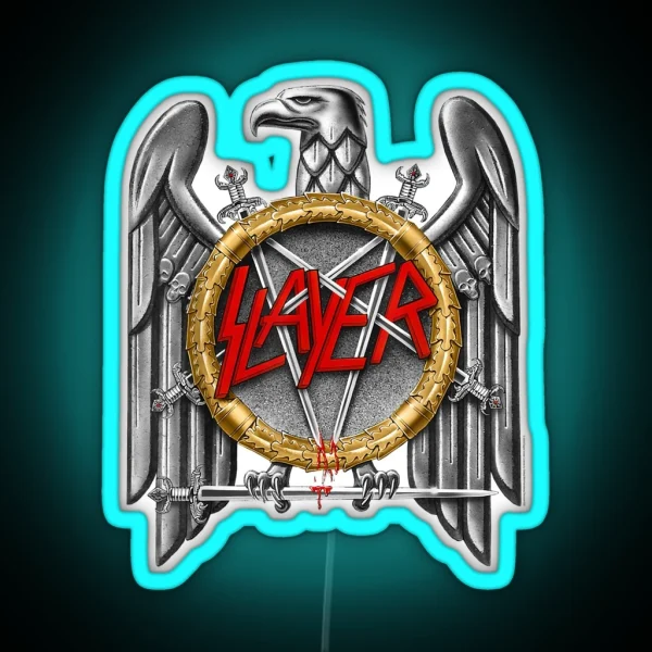 Slayer Silver Eagle Led RGB Neon Sign