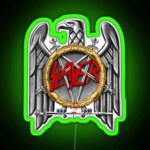 Slayer Silver Eagle Led RGB Neon Sign