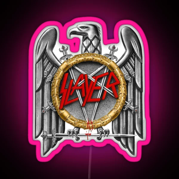 Slayer Silver Eagle Led RGB Neon Sign