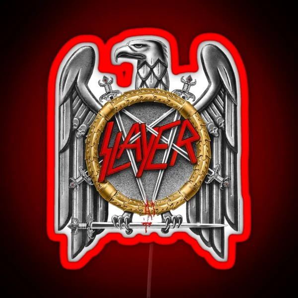 Slayer Silver Eagle Led RGB Neon Sign