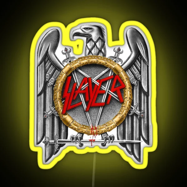 Slayer Silver Eagle Led RGB Neon Sign