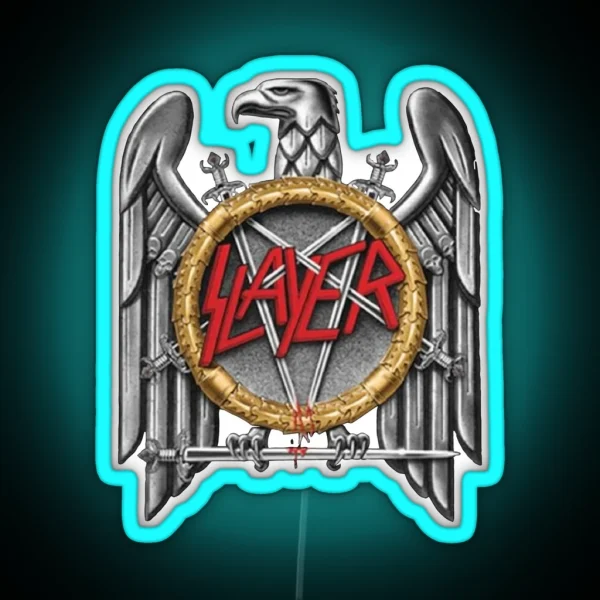 Slayer Silver Eagle RGB Neon Sign
