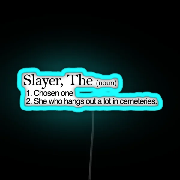 Slayer The Definition Black Type RGB Neon Sign