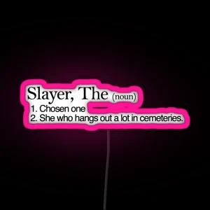 Slayer The Definition Black Type RGB Neon Sign