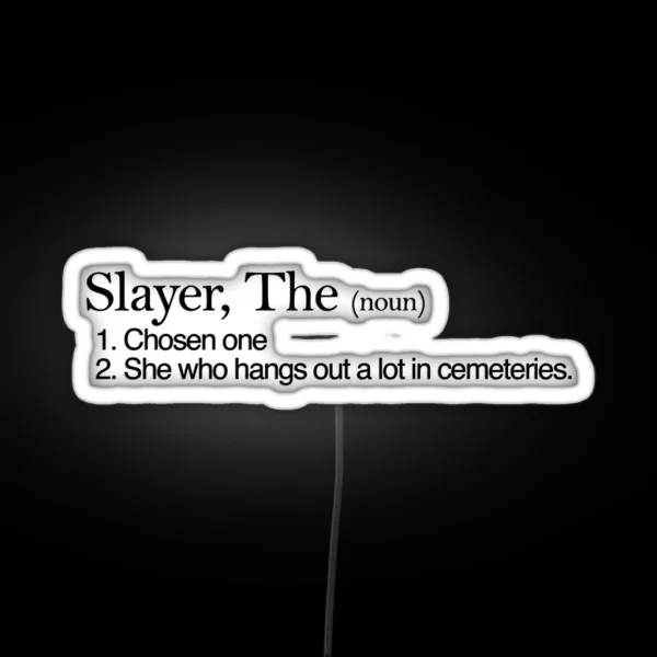 Slayer The Definition Black Type RGB Neon Sign