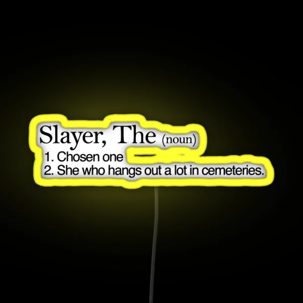 Slayer The Definition Black Type RGB Neon Sign