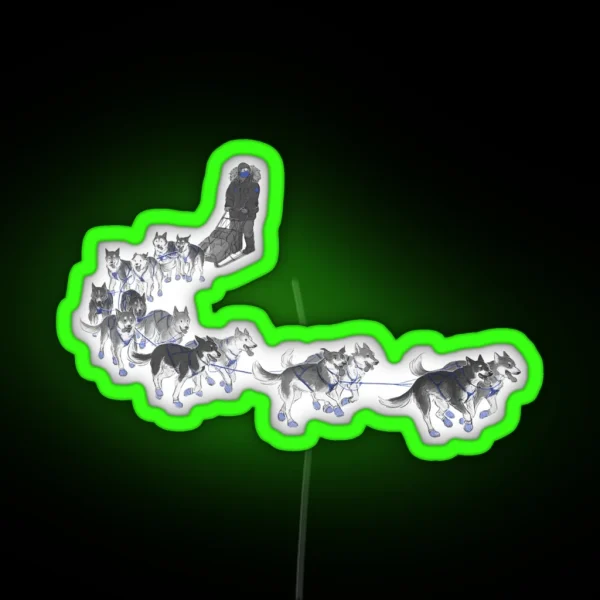 Sled Dogs RGB Neon Sign
