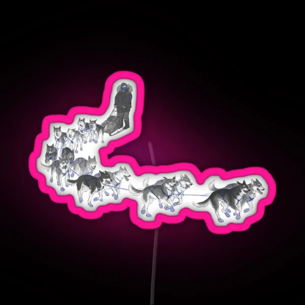 Sled Dogs RGB Neon Sign