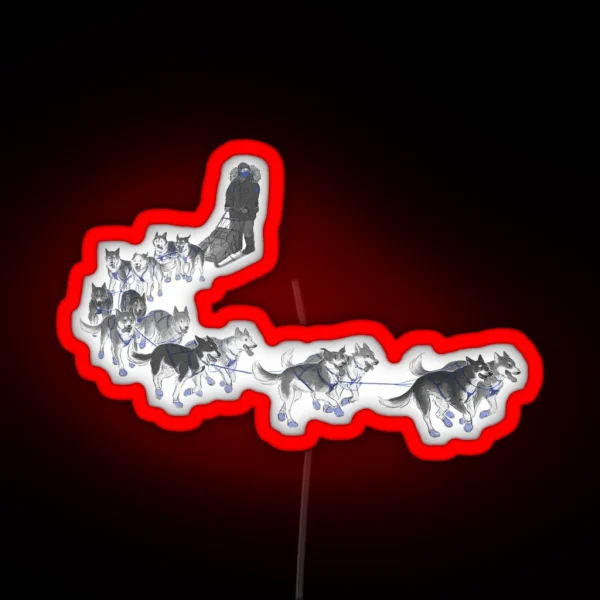 Sled Dogs RGB Neon Sign