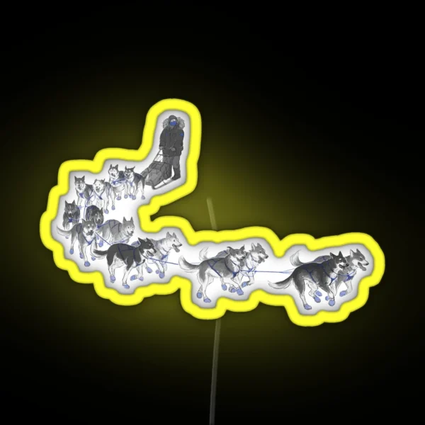 Sled Dogs RGB Neon Sign