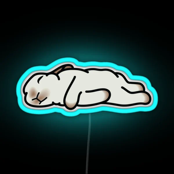 Sleeping Bunny RGB Neon Sign