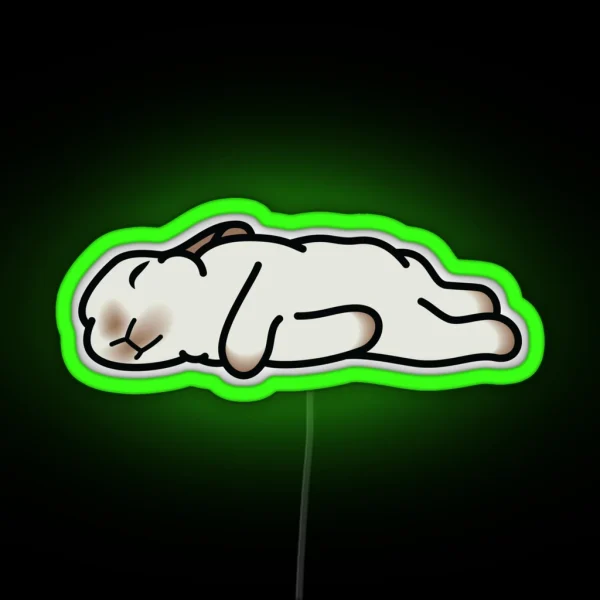 Sleeping Bunny RGB Neon Sign