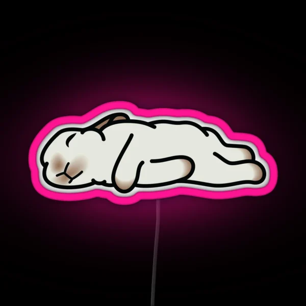 Sleeping Bunny RGB Neon Sign
