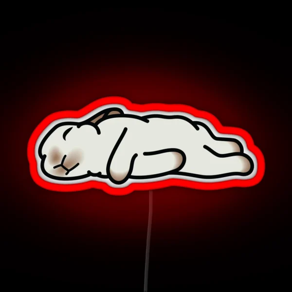 Sleeping Bunny RGB Neon Sign