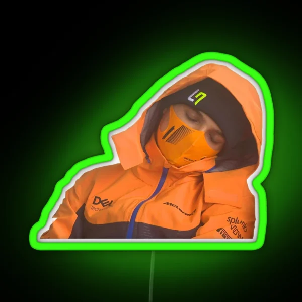 Sleeping Lando Norris At Spa RGB Neon Sign