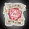 cute d20 d&d dice with flowers and sword - rgb neon sign