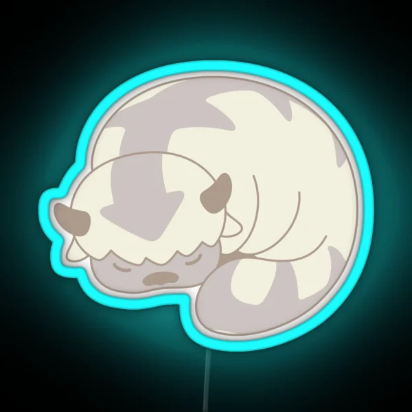 Sleepy Sky Bison RGB Neon Sign