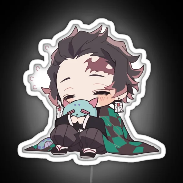 Sleepy Slayer Tanji Kawaii Chibi Demon Hunter RGB Neon Sign