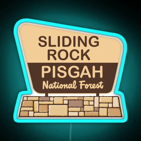 Sliding Rock Pisgah National Forest RGB Neon Sign