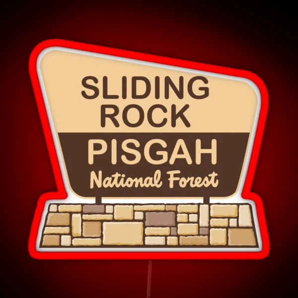 Sliding Rock Pisgah National Forest RGB Neon Sign
