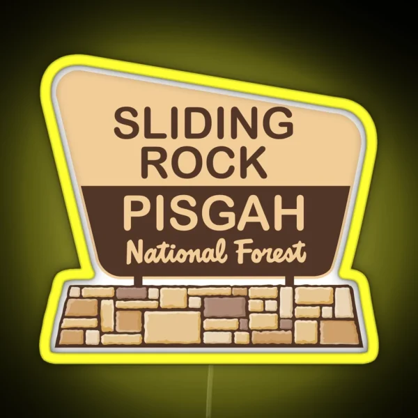 Sliding Rock Pisgah National Forest RGB Neon Sign