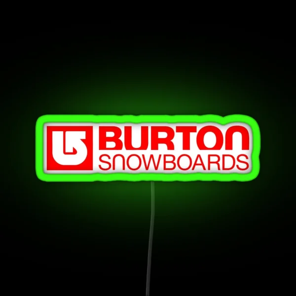 Slippery Burton Snowboards Slope RGB Neon Sign