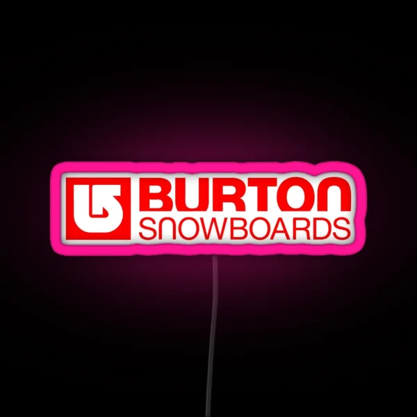 Slippery Burton Snowboards Slope RGB Neon Sign