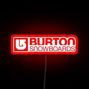 Slippery Burton Snowboards Slope RGB Neon Sign