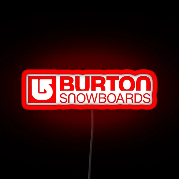 Slippery Burton Snowboards Slope RGB Neon Sign