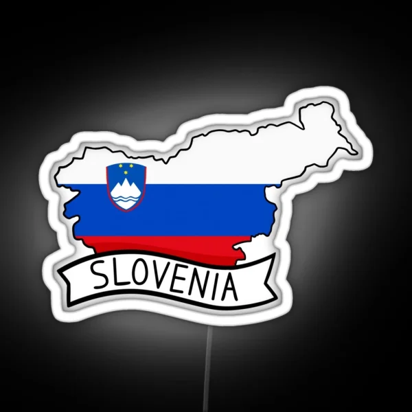 Slovenia Flag Map Led RGB Neon Sign