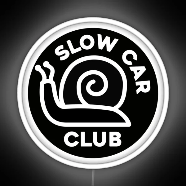 Slow Car Club Black Background RGB Neon Sign