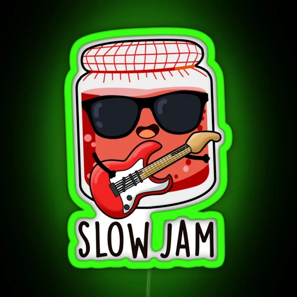 Slow Jam Funny Music Puns RGB Neon Sign