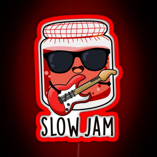 Slow Jam Funny Music Puns RGB Neon Sign