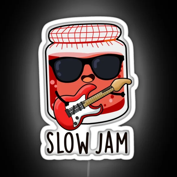 Slow Jam Funny Music Puns RGB Neon Sign