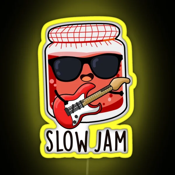 Slow Jam Funny Music Puns RGB Neon Sign