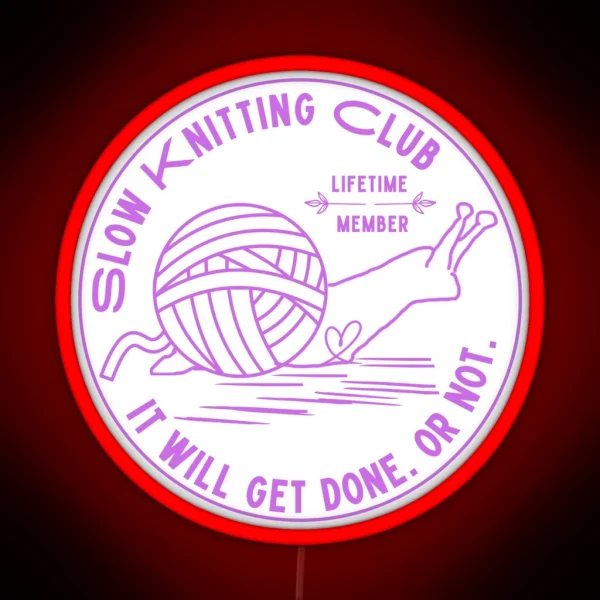 Slow Knitting Club RGB Neon Sign