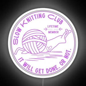 Slow Knitting Club RGB Neon Sign