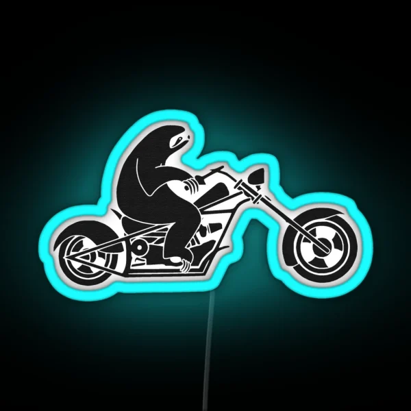 Slow Sloth On A Fast Bike RGB Neon Sign
