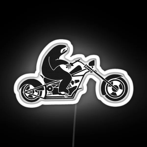 Slow Sloth On A Fast Bike RGB Neon Sign