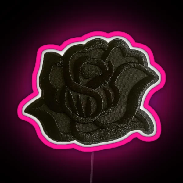 Small Black Rose Led RGB Neon Sign