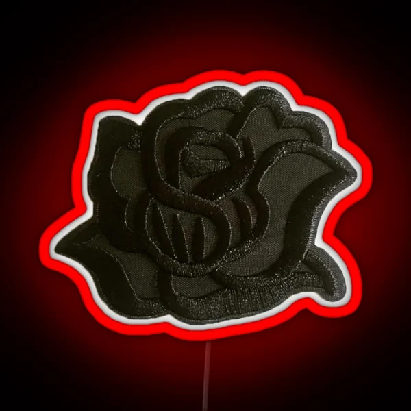 Small Black Rose Led RGB Neon Sign